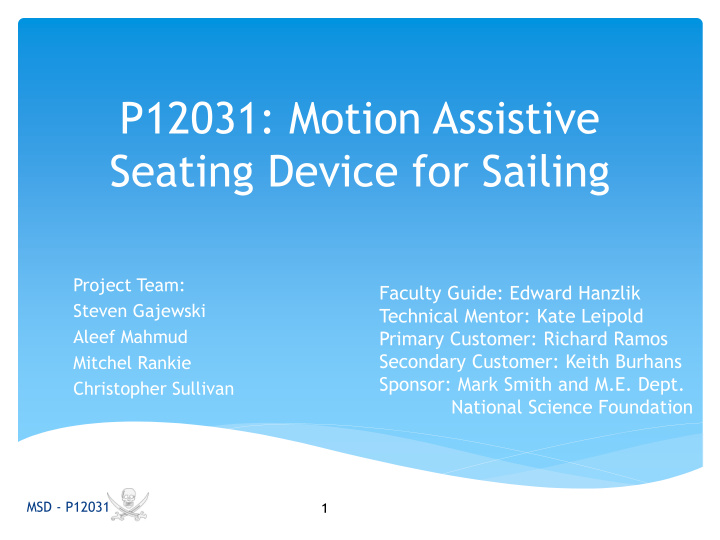 p12031 motion assistive seating device for sailing