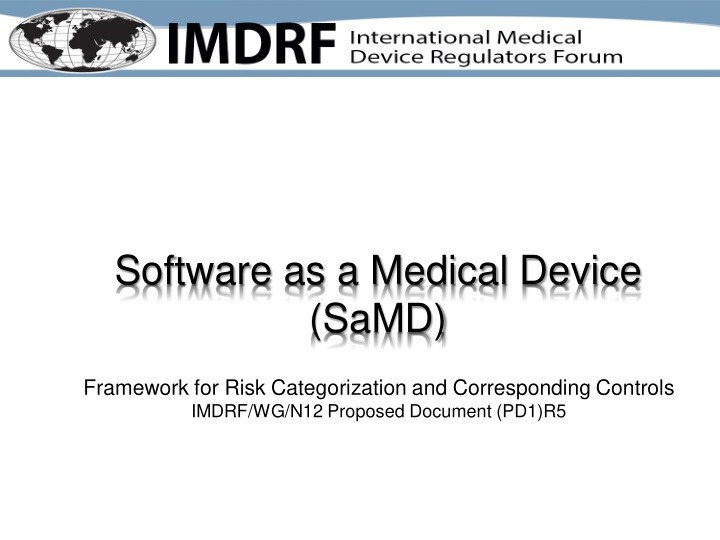 software as a medical device samd