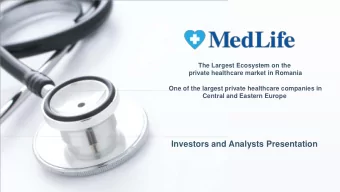 Investors and Analysts Presentation  LEGAL DISCLAIMER This presentation is not, and nothing in it