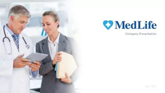 Company Presentation  April 2017  LEGAL DISCLAIMER This presentation is not, and nothing in it