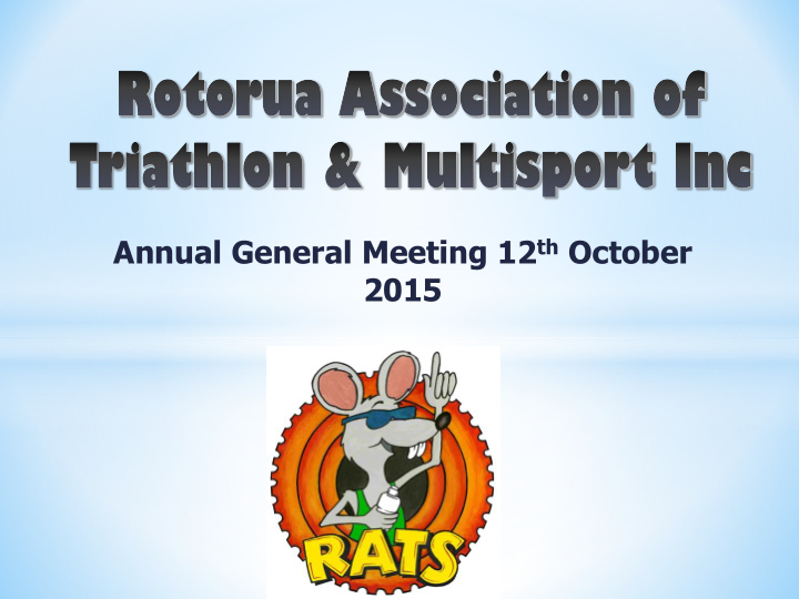 annual general meeting 12 th october 2015