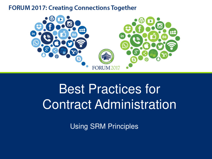 best practices for contract administration