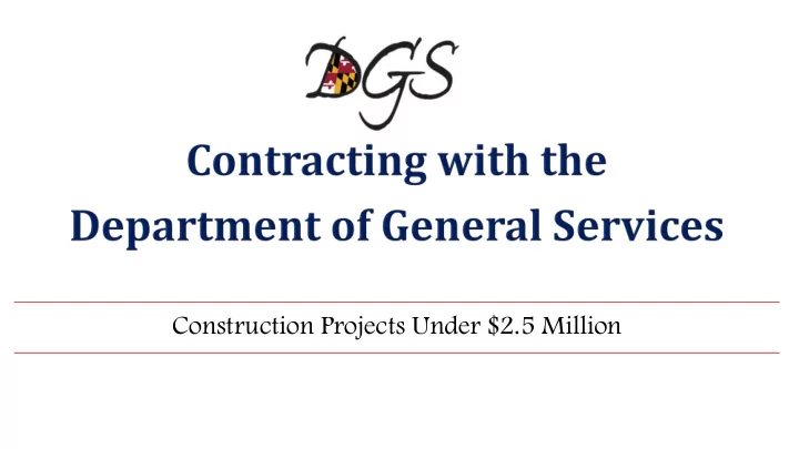 construction projects under 2 5 million summit presenters