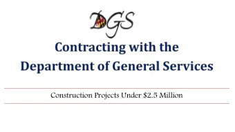 Construction Projects Under $2.5 Million  Summit Presenters  Facilities Planning, Design,
