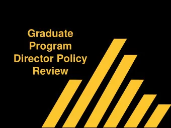 Program  Director Policy  Review  Admissions Policies  Graduate Programs Report K drive