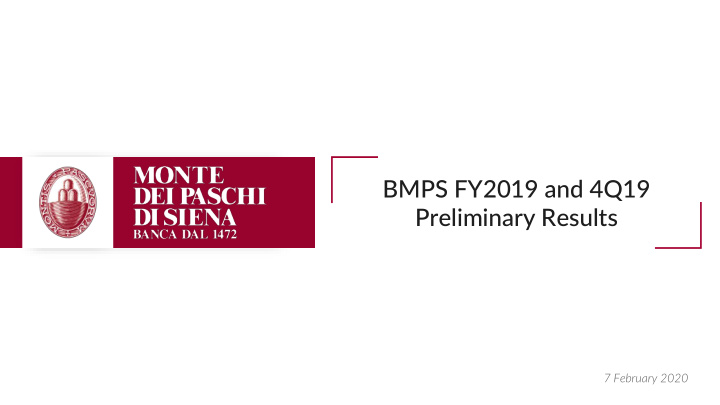 bmps fy2019 and 4q19 preliminary results