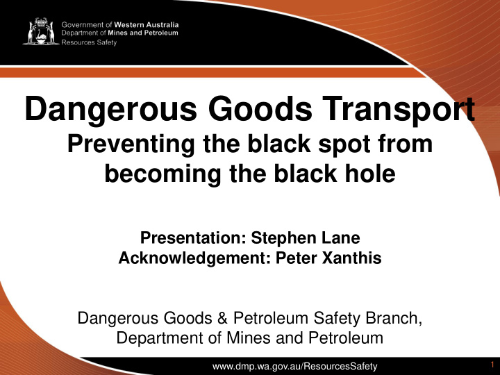 dangerous goods transport