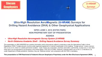 Slocum  Slocum  Geophysics  Geophysics  Ultra-High Resolution AeroMagnetic (U-HRAM) Surveys for