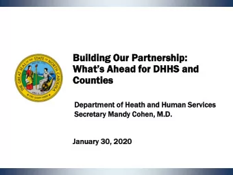 Counties  unties  Departme  tment  nt of Heath and Human  n Services  ices  Secret  etar  ary  y