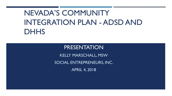 integration plan adsd and