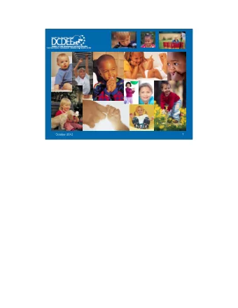 October 2012  1  Social Services Institute  Raleigh Convention Center  Presenters:  Annie Blacknall