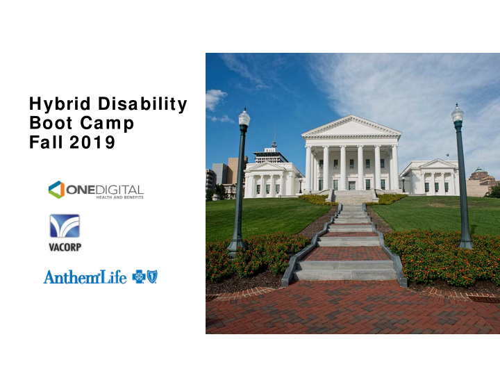 h b id di hybrid disability bilit boot camp fall 2019