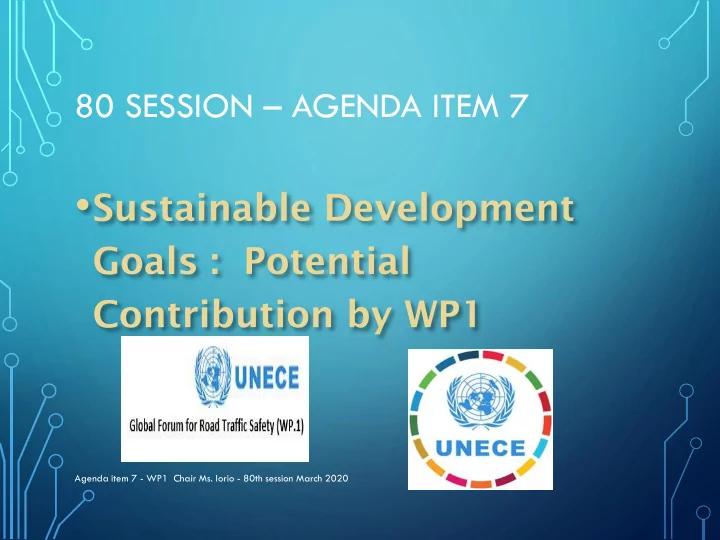 80 session agenda item 7