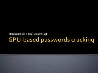 Marcus Bakker &amp; Roel van der Jagt  Background information  Main question  Test