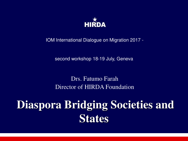 diaspora bridging societies and