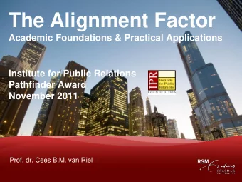 The Alignment Factor  Academic Foundations &amp; Practical Applications  Institute for Public