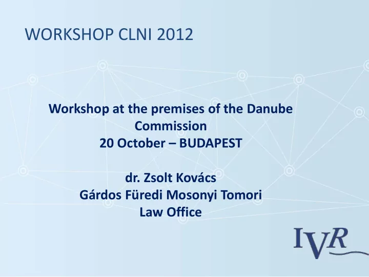 workshop clni 2012