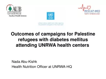 What is UNRWA ( U nited N ations R elief and W orks A gency for Palestine Refugees in the Near