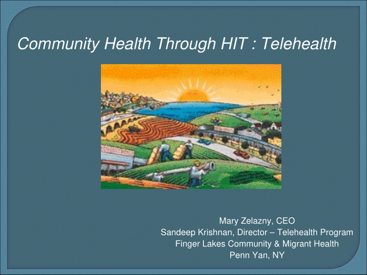 community health through hit telehealth