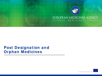 post designation and orphan medicines