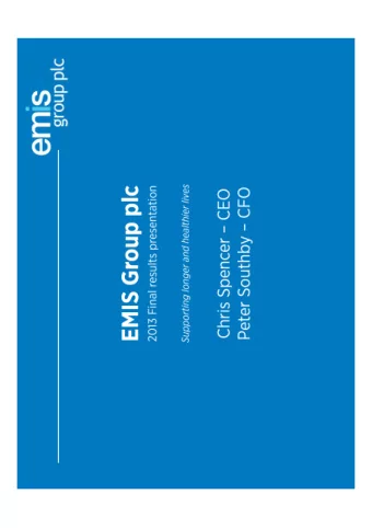 1  Introduction &amp; Agenda  Introduction  Chris Spencer  Financial review  Peter Southby