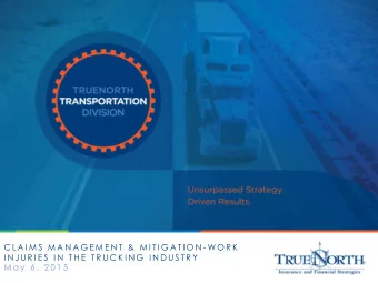 C L A I M S  M A N A G E M E N T  &amp;  M I T I G A T I O N - W O R K  I N J U R I E S  I N  T H E