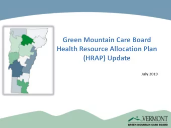 (HRAP) Update  July 2019  1  HRAP Update  BACKGROUND  OBJECTIVES AND  STAKEHOLDER  DELIVERABLES