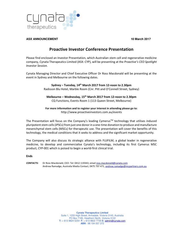http www proactiveinvestors com au events