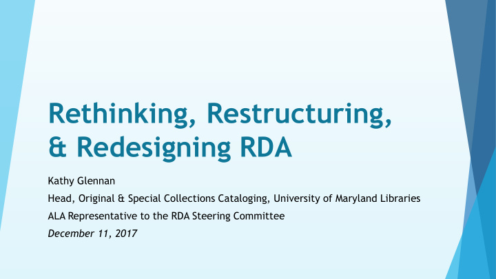 rethinking restructuring