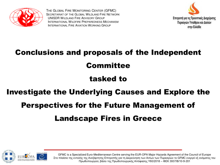 conclusions and proposals of the independent committee