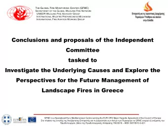 Conclusions and proposals of the Independent  Committee  tasked to  Investigate the Underlying