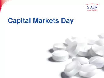 Capital Markets Day Capital Markets Day  September 16 th ,2014 www.stada.com  Page 1  T&amp;R