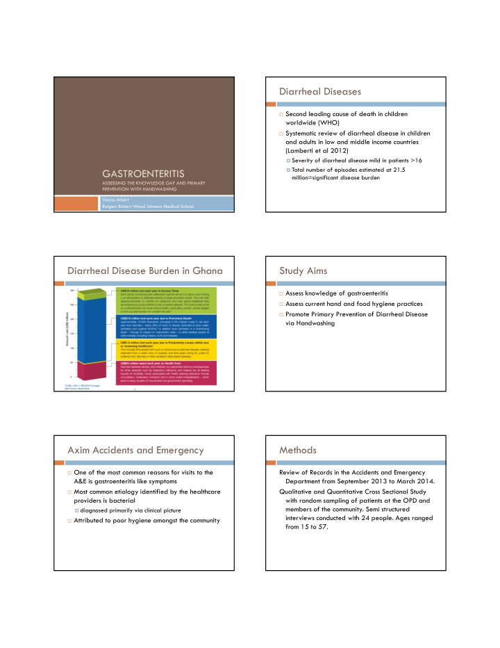 diarrheal diseases