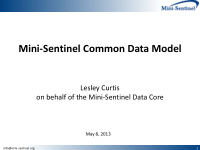 mini sentinel common data model