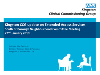 kingston ccg update on extended access services