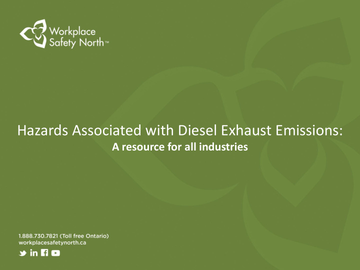 hazards associated with diesel exhaust emissions