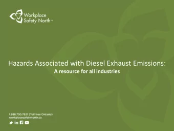 Hazards Associated with Diesel Exhaust Emissions:  A resource for all industries  Learning
