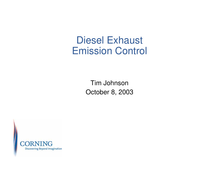 diesel exhaust emission control