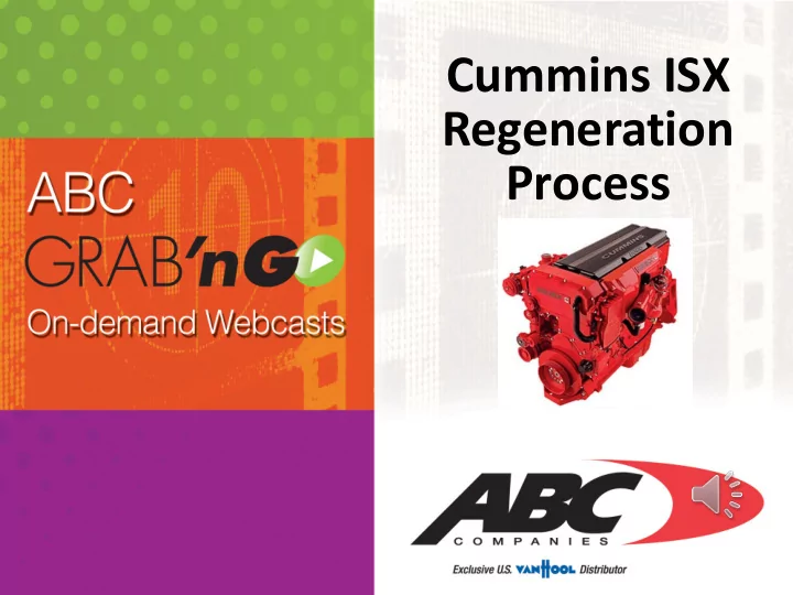 cummins isx regeneration process
