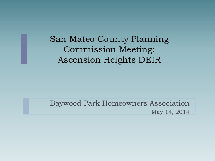 san mateo county planning commission meeting ascension