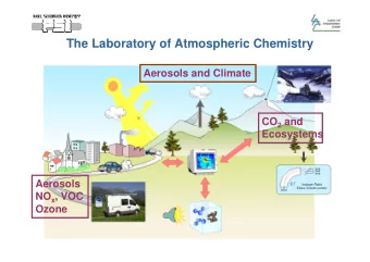 The Laboratory of Atmospheric Chemistry  The Laboratory of Atmospheric Chemistry  Aerosols and