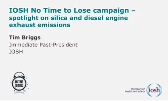 Spotlight on silica  IOSH Construction dust   an industry survey  The survey highlights