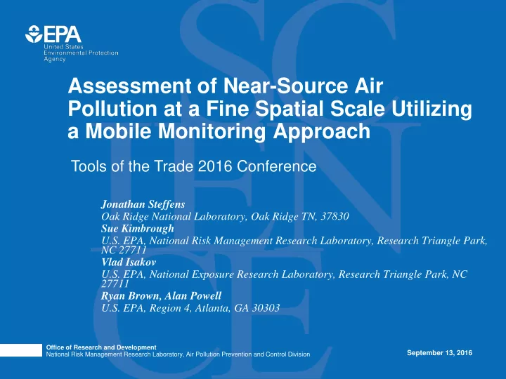 pollution at a fine spatial scale utilizing