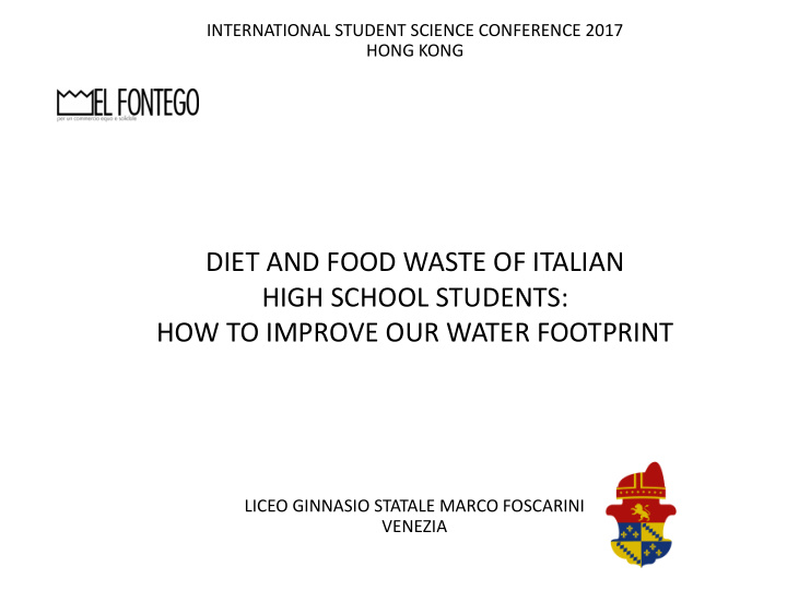 diet and food waste of italian high school students how