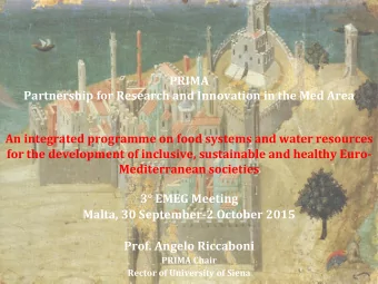 An integrated programme on food systems and water resources  for the development of inclusive,