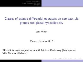 Classes of pseudo-differential operators on compact Lie  groups and global hypoellipticity  Jens