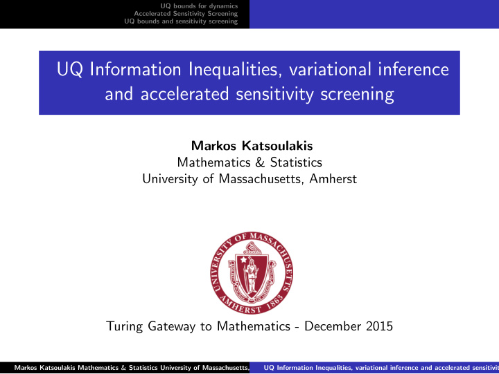 uq information inequalities variational inference and