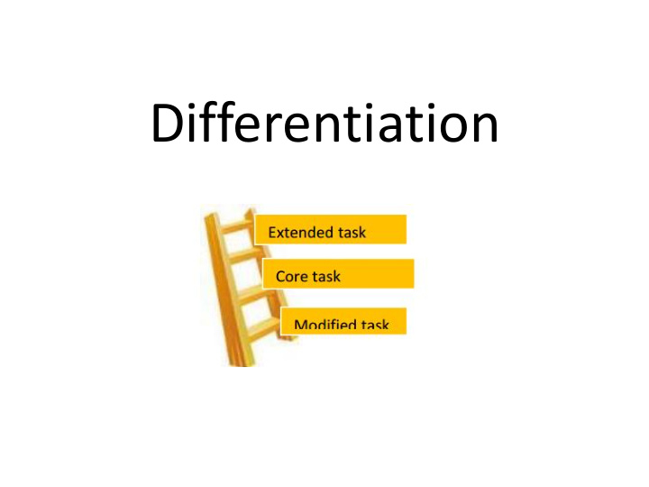 differentiation differentiation stems from beliefs about