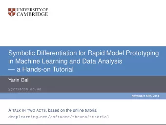 Symbolic Differentiation for Rapid Model Prototyping  in Machine Learning and Data Analysis   a
