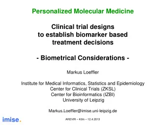 imise .  AREVIR  Kln  12.4.2013  My Background  MD &amp; physics  Computational